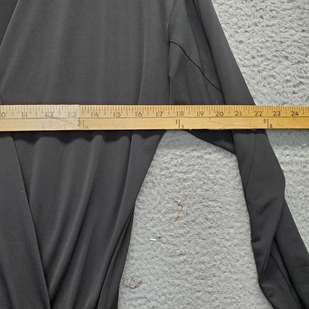 Michael Kors Jumpsuit Womens Medium Black Studded Shoulder Long Sleeve Tie Waist